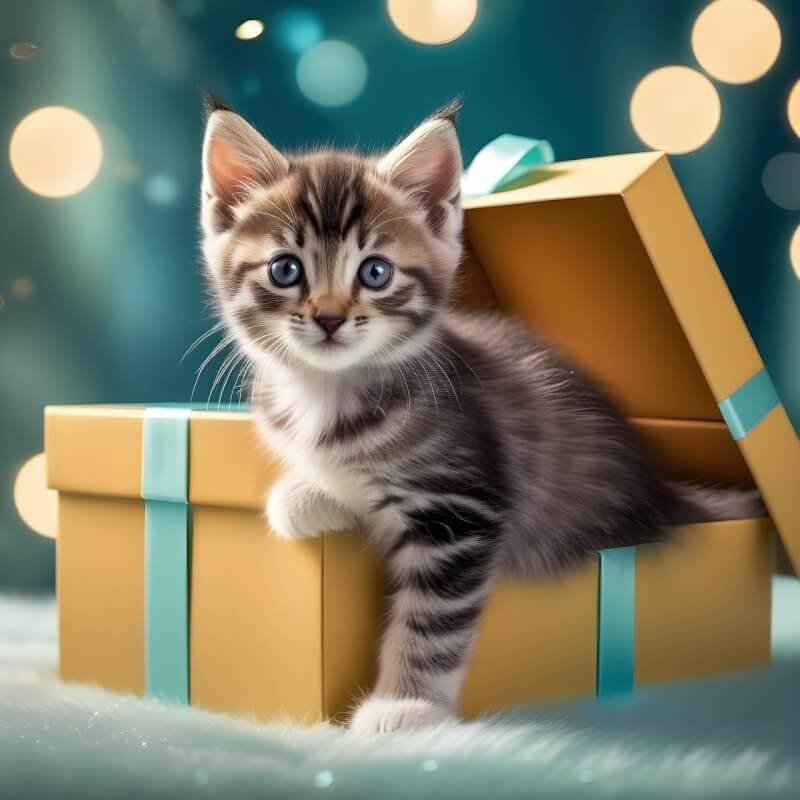 ai generated, cat, gift